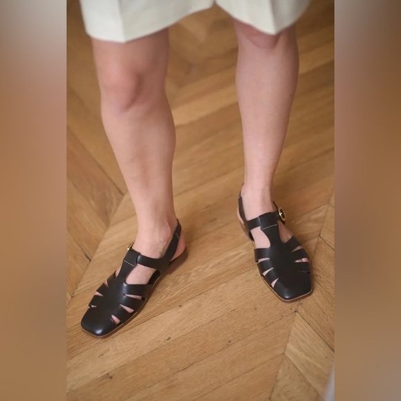 EUC Anne Thomas Leather Hackney Fisherman Sandals in Florida Black size EU37/7 - Picture 3 of 12